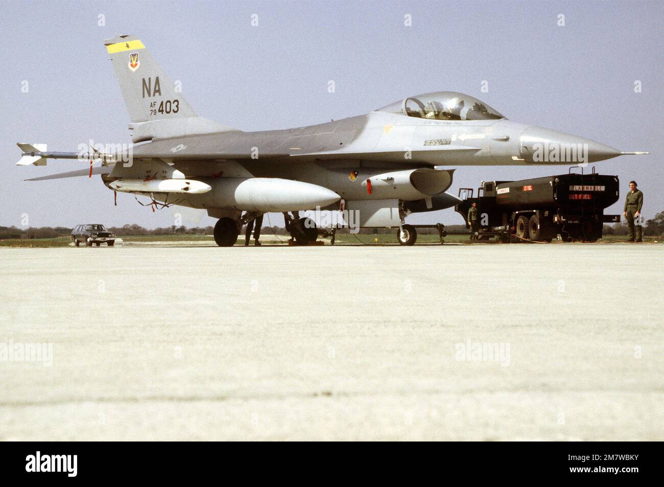 A right side view of an F16 Fighting Falcon aircraft from the 429th
