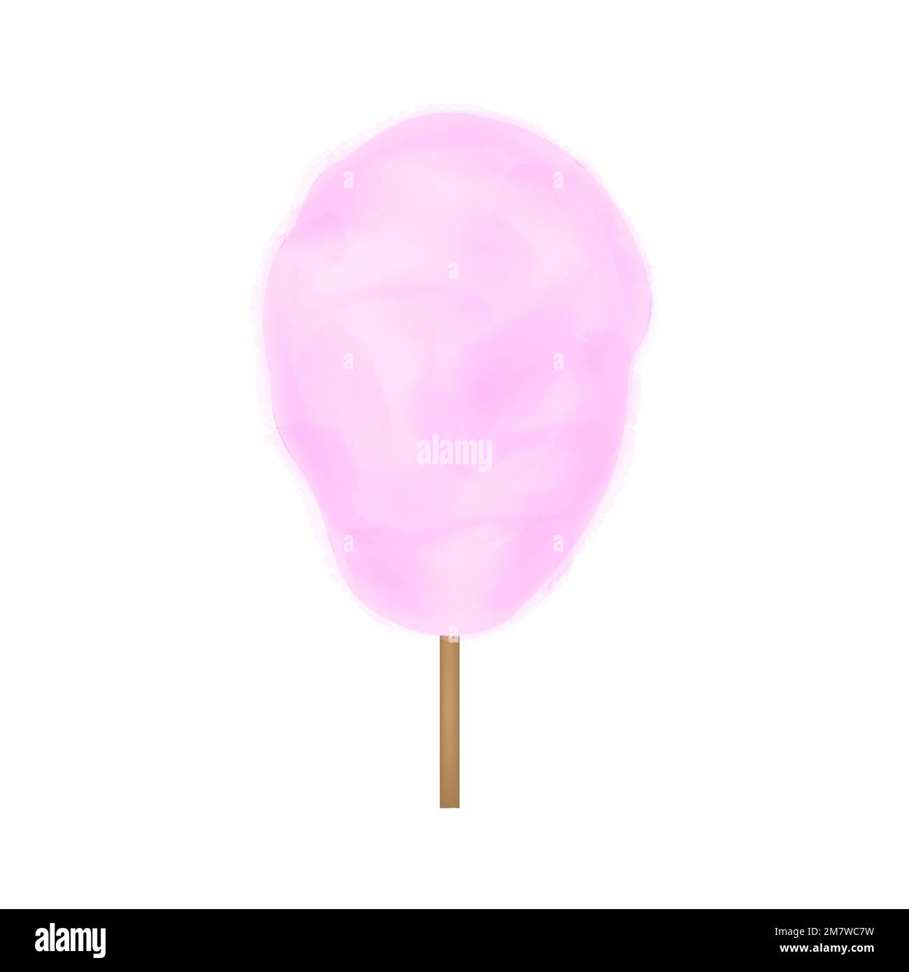 Realistic Pink cotton candy isolated on white background. Vector ...