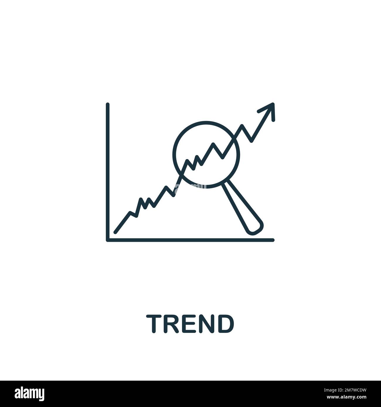 Trend icon. Monochrome simple Stock Market icon for templates, web