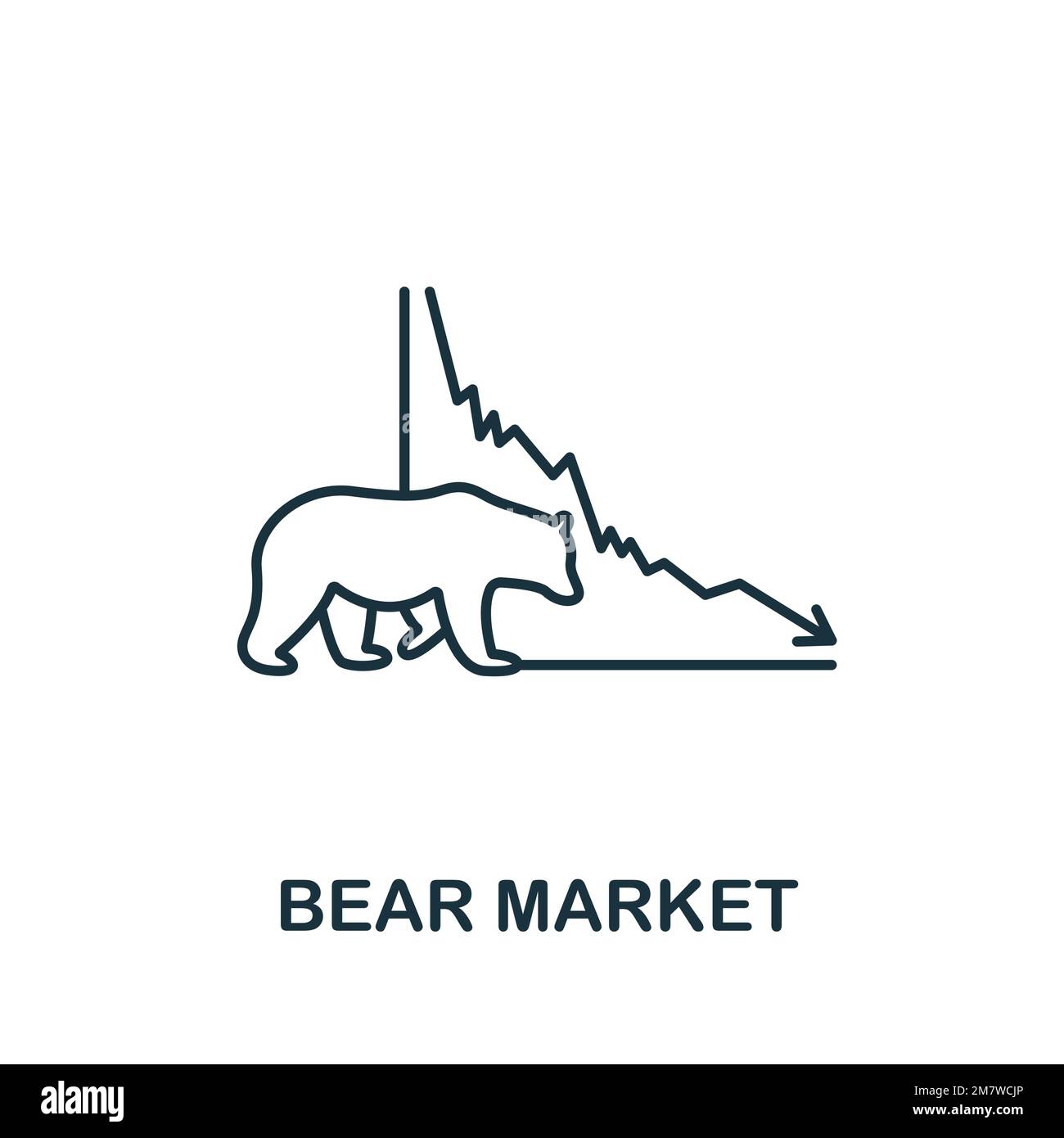 Bear Market icon. Monochrome simple Stock Market icon for templates ...