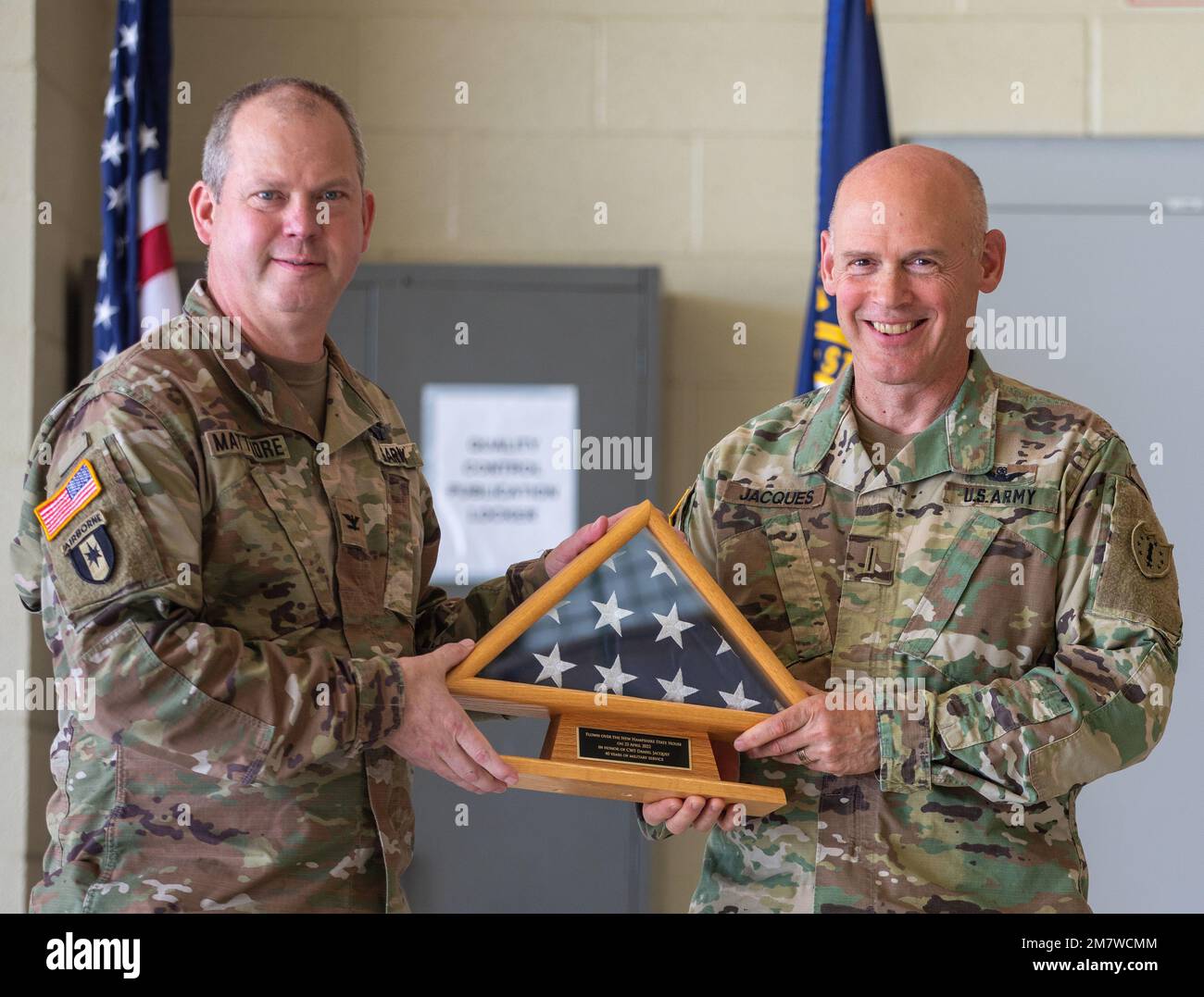(From left to right) Col. Dave Mattimore, state aviation officer of the