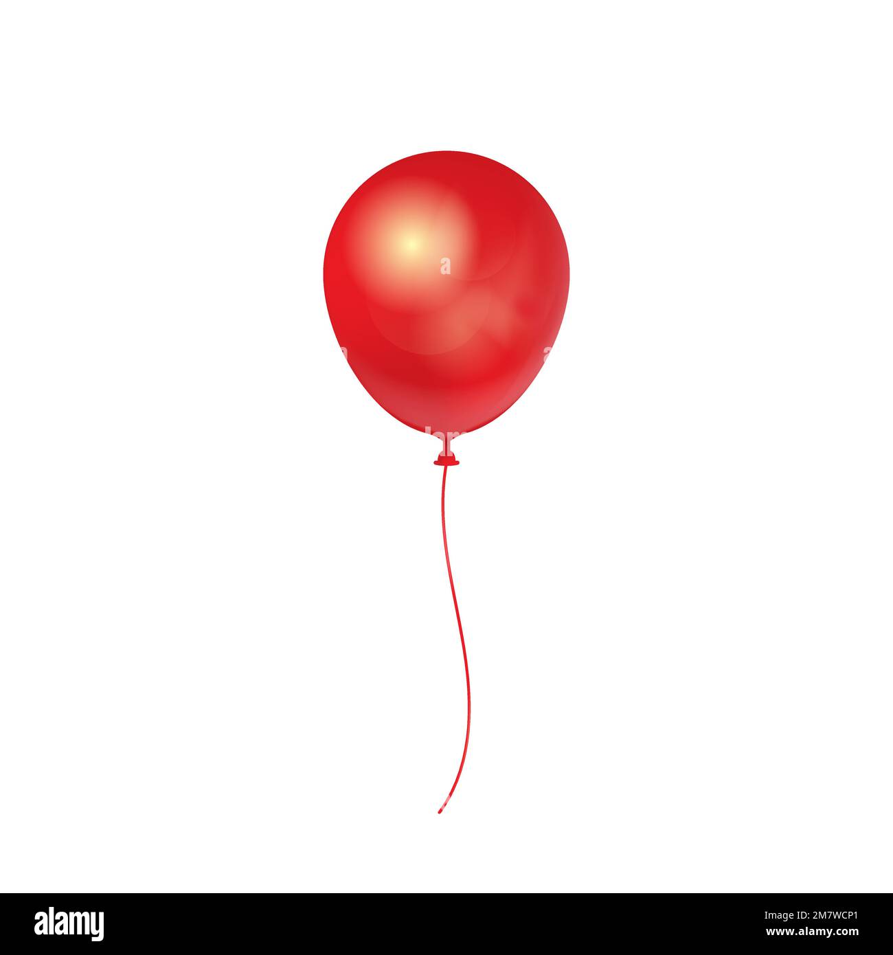Realistic 3D Red Ballon isolated on white background. Vector ...