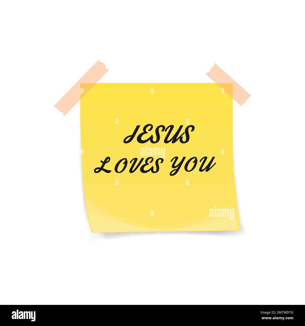 Word Jesus loves me. sticky note.Realistic vector illustration isolated ...