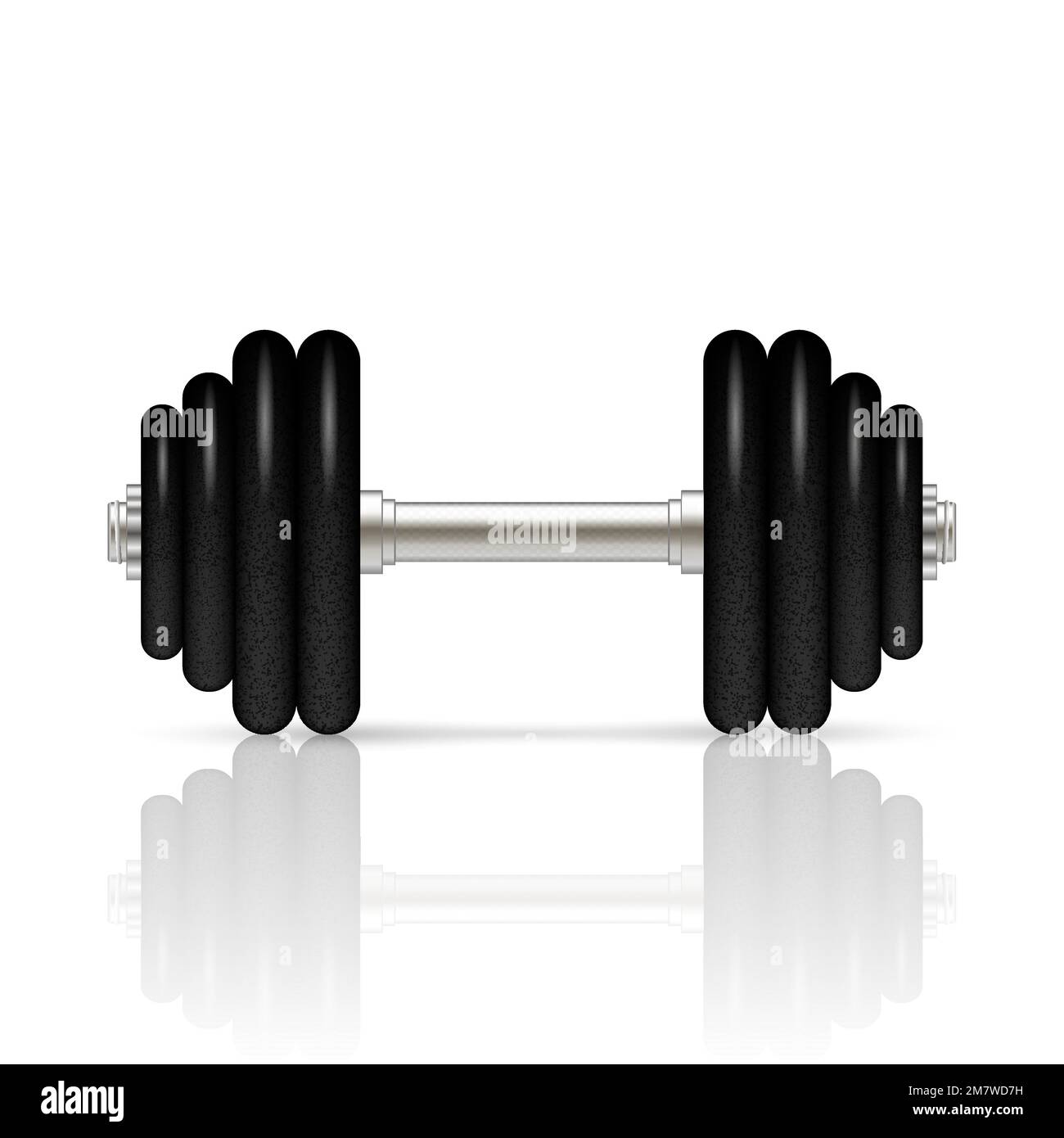 Dumbles Front View 3d white people lifting heavy Stock Vector Images - Alamy