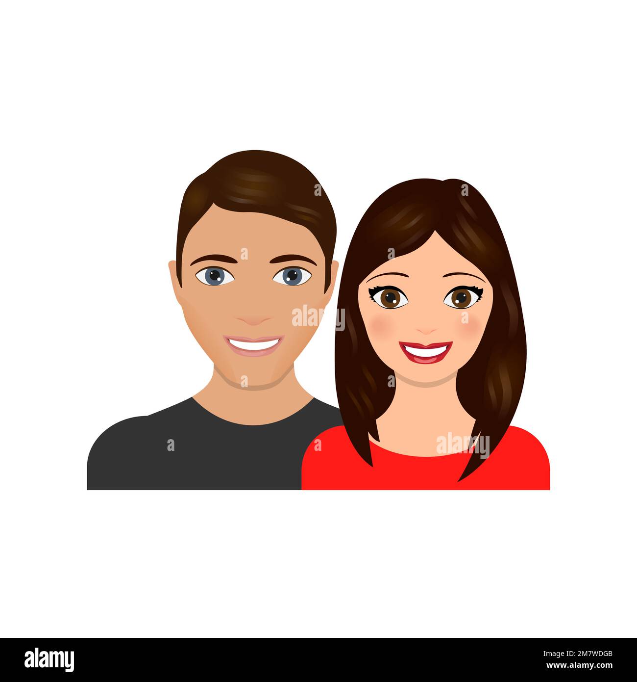 couple in love isolated on white background. Vector illustration Stock ...