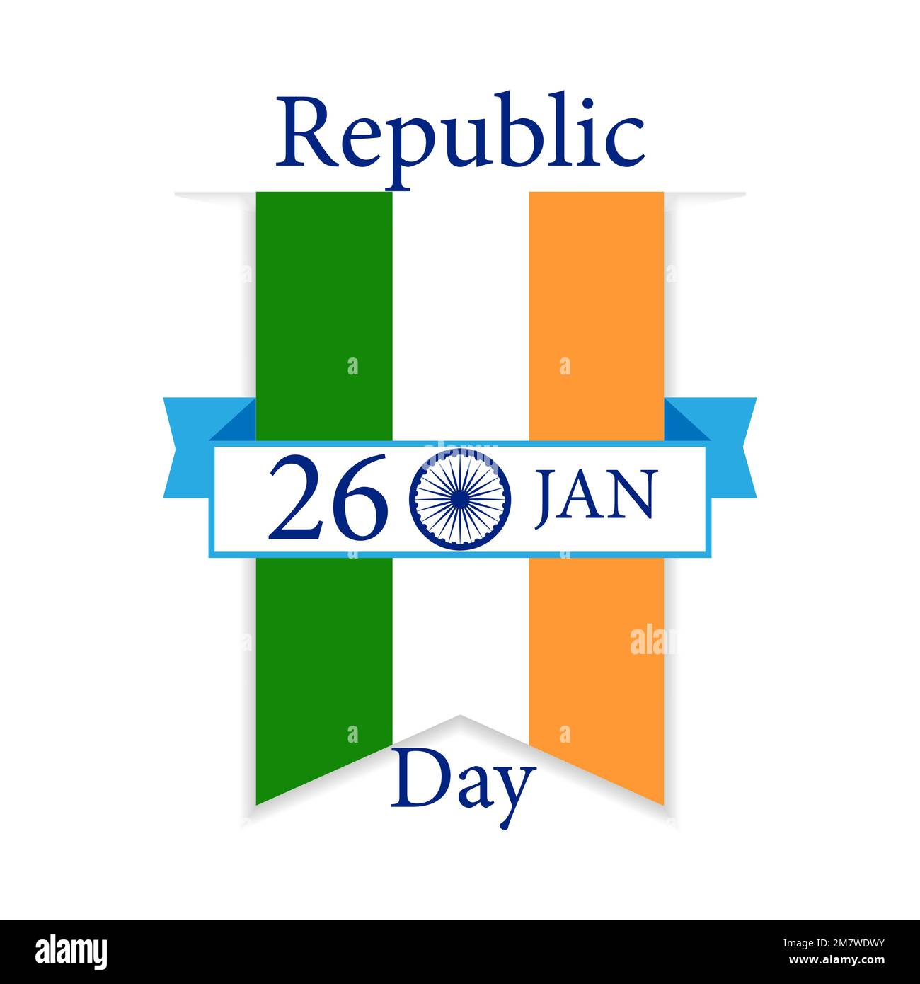 Beautiful indian vector flag design Cut Out Stock Images & Pictures - Alamy