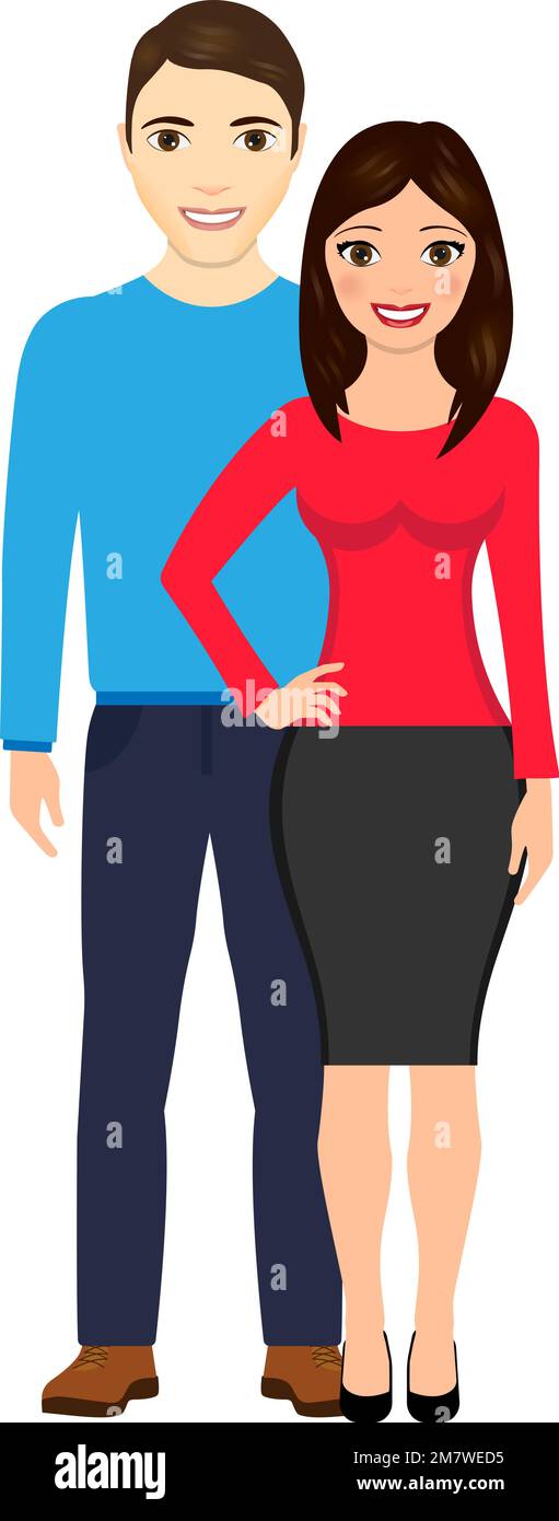 couple in love isolated on white background. Vector illustration Stock ...