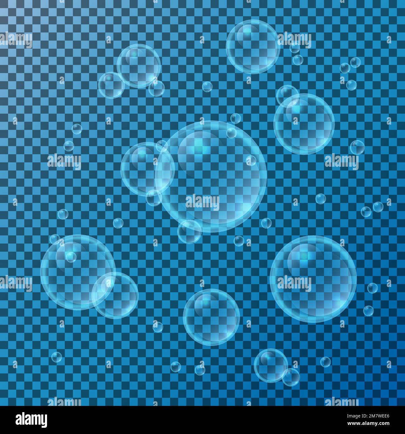 Soap bubbles realistic set on transparent background isolated vector ...