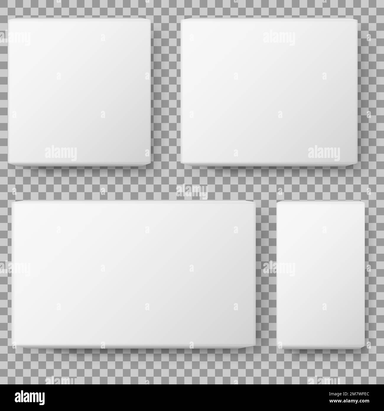 Box view. Realistic White blank Package Cardboard Box. isolated on