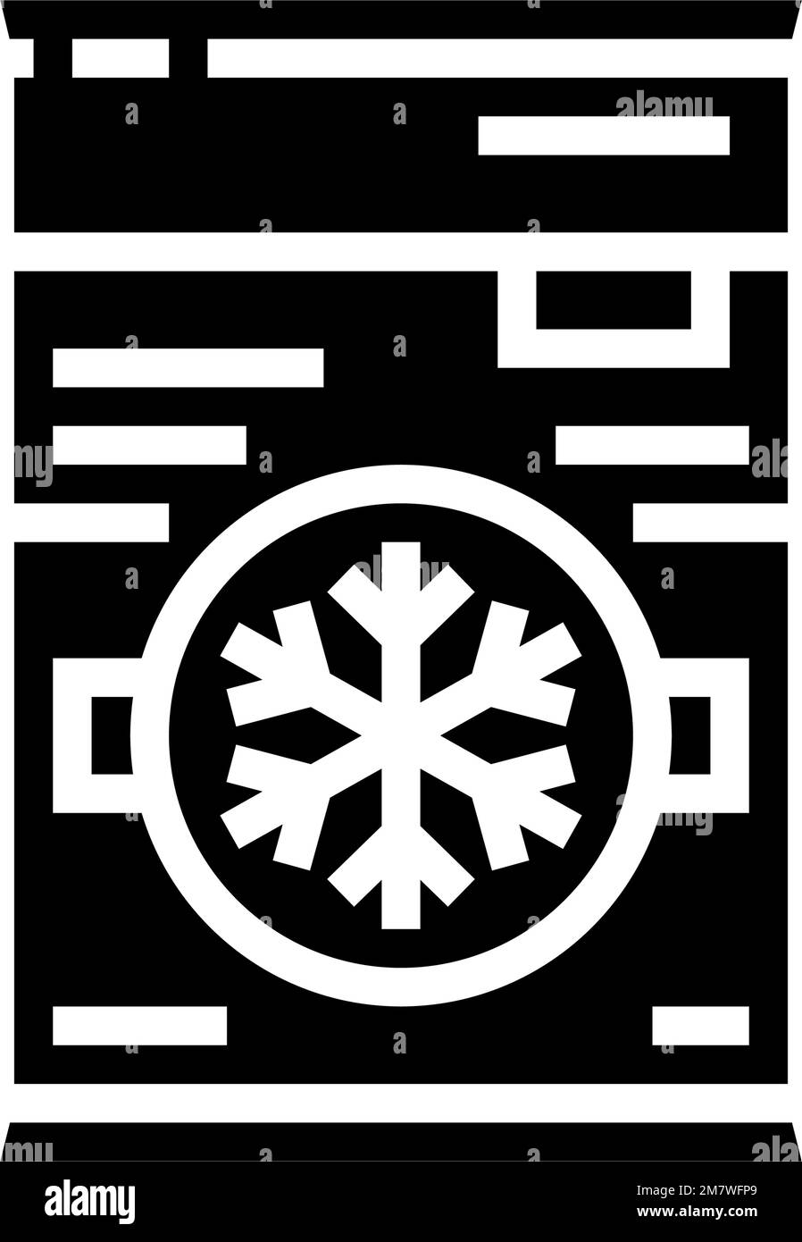 instant cold compress first aid glyph icon vector illustration Stock