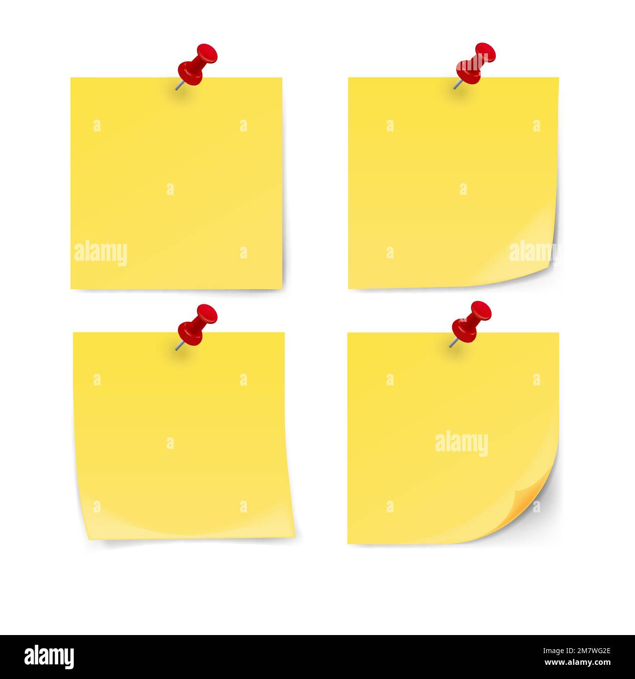 Yellow sticky note isolated on white background Vector Image