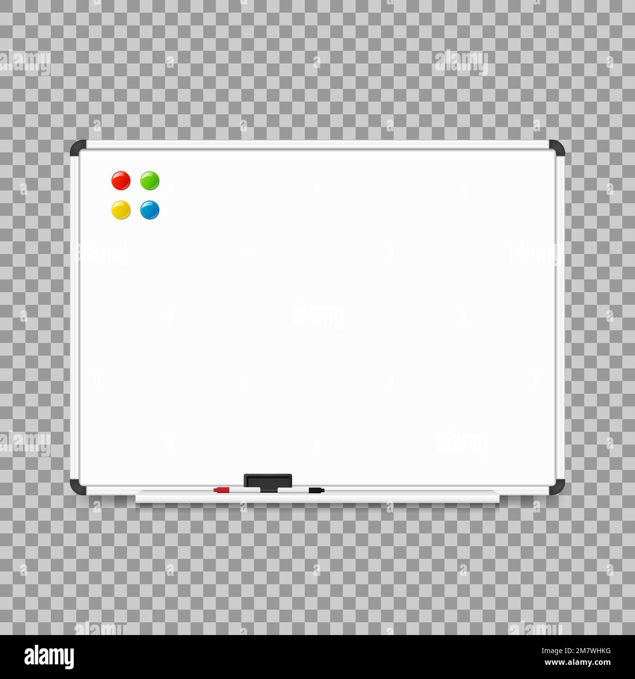 Empty whiteboard. board isolated on transparent background