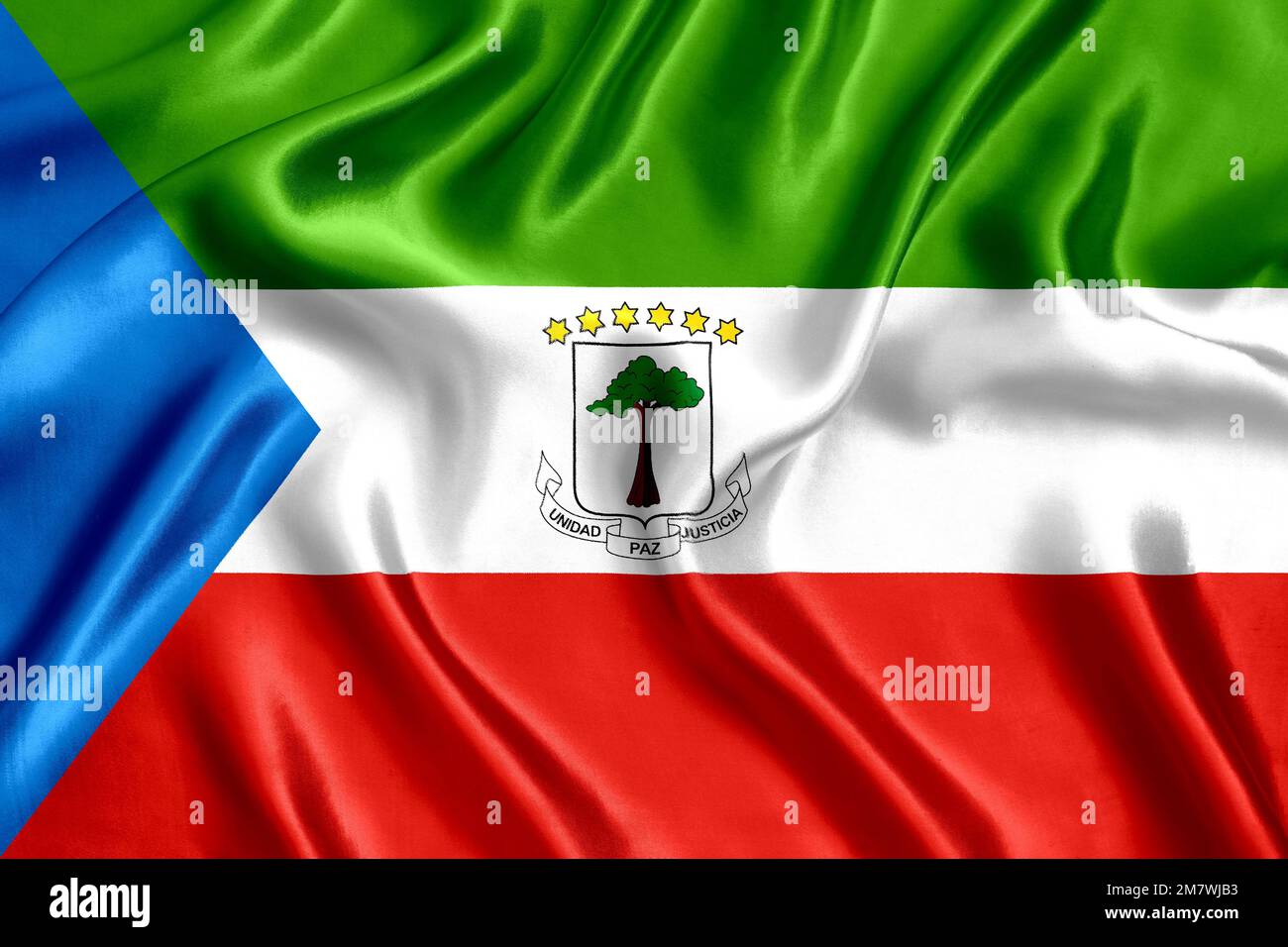Flag Equatorial Guinea Stock Photo