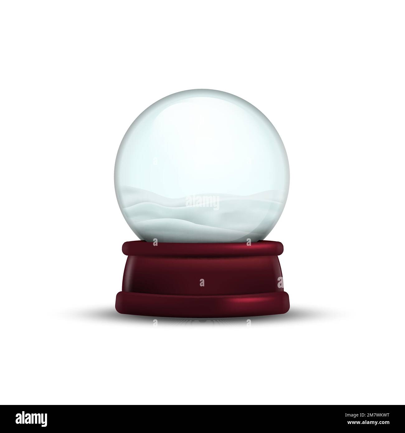 Christmas snow globe isolated on white background. Vector illustration ...