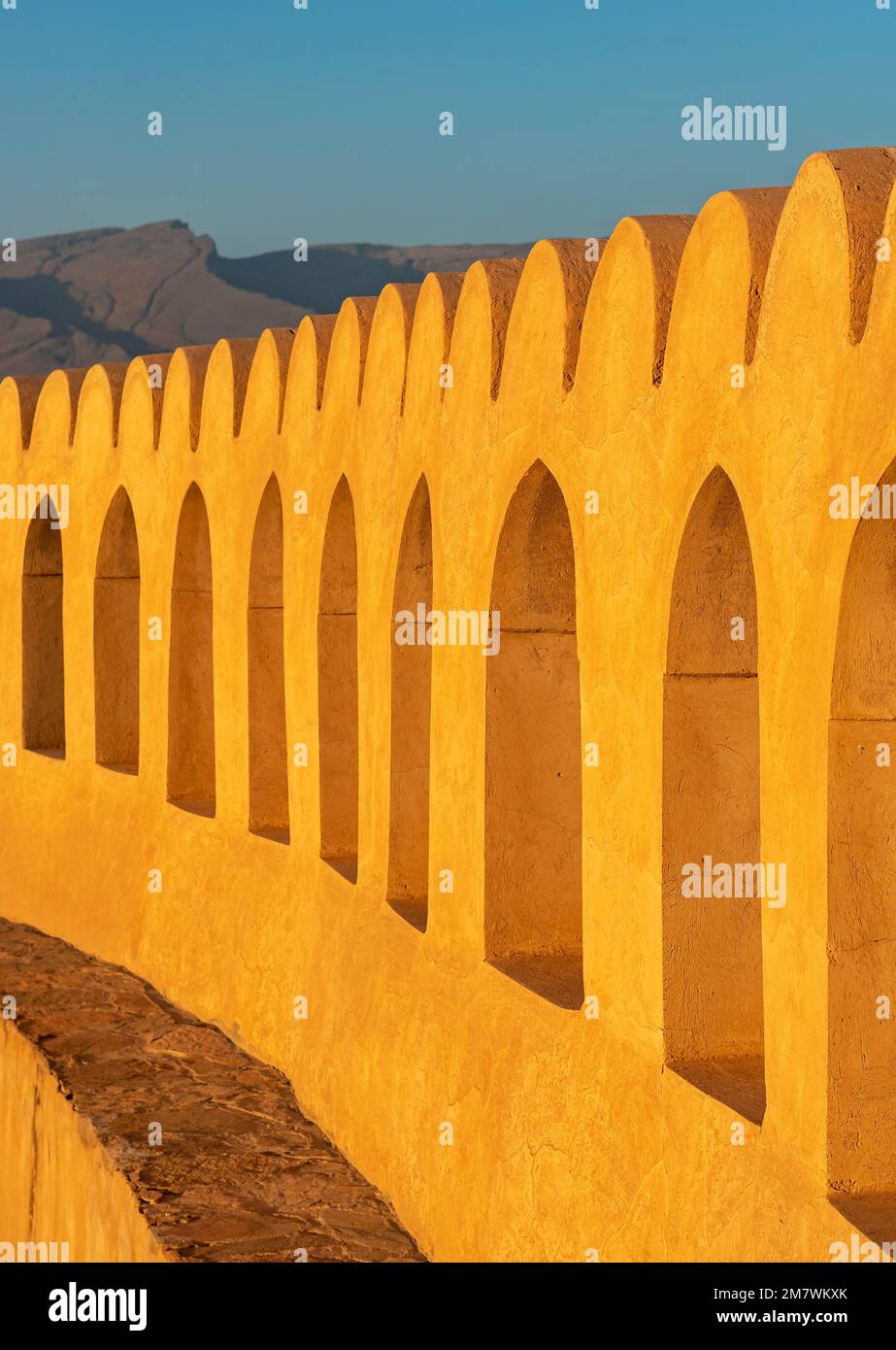 Nizwa Fort ramparts, Oman Stock Photo Alamy