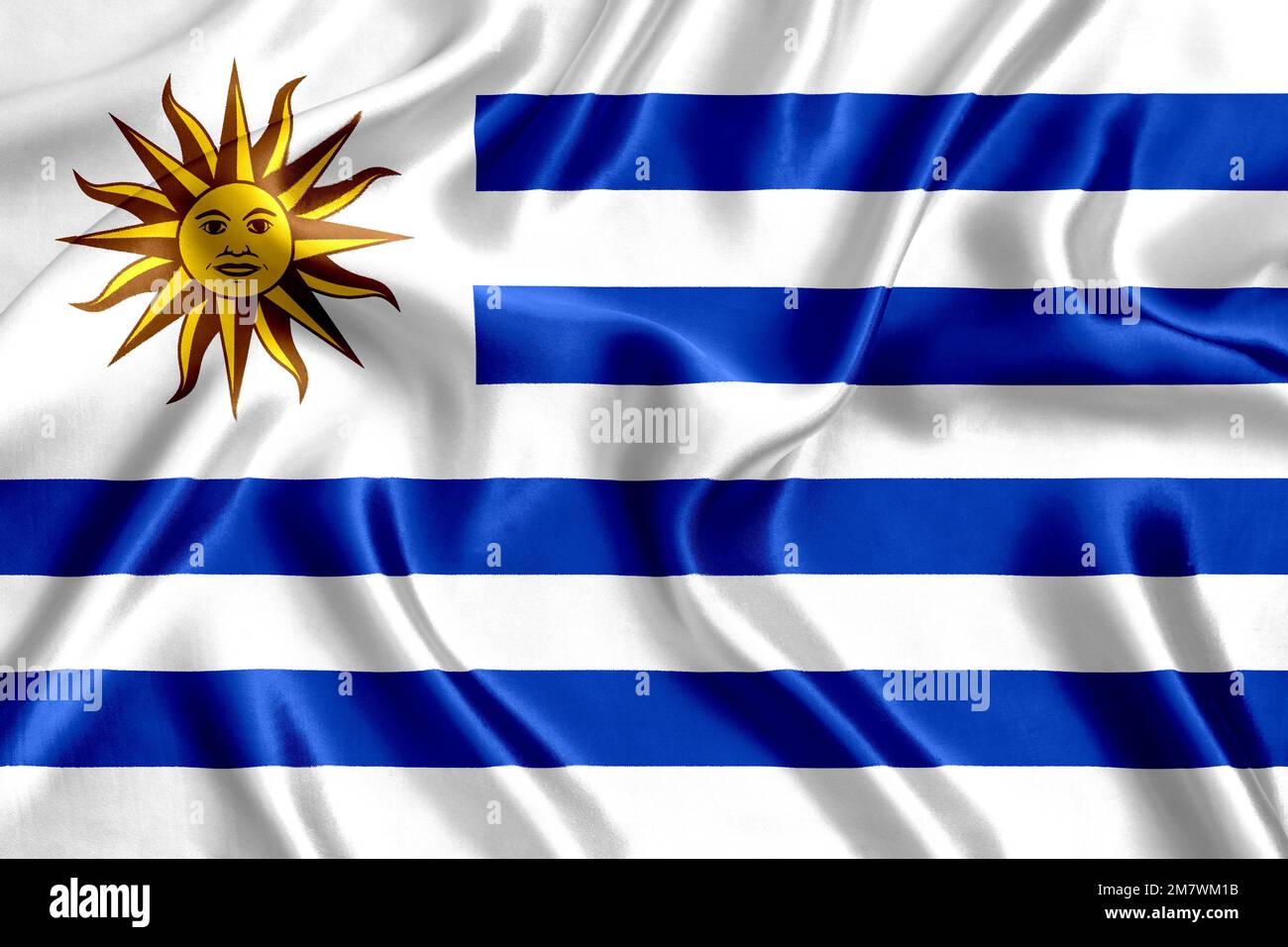 Flag Of Uruguay Stock Photo Alamy