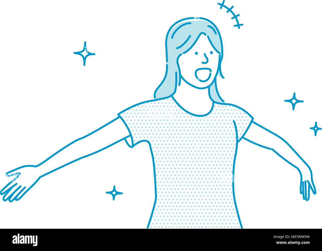 Female with open arms Cut Out Stock Images & Pictures Alamy