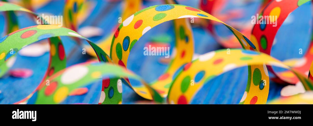 Colourful confetti streamer at party Stock Photo Alamy