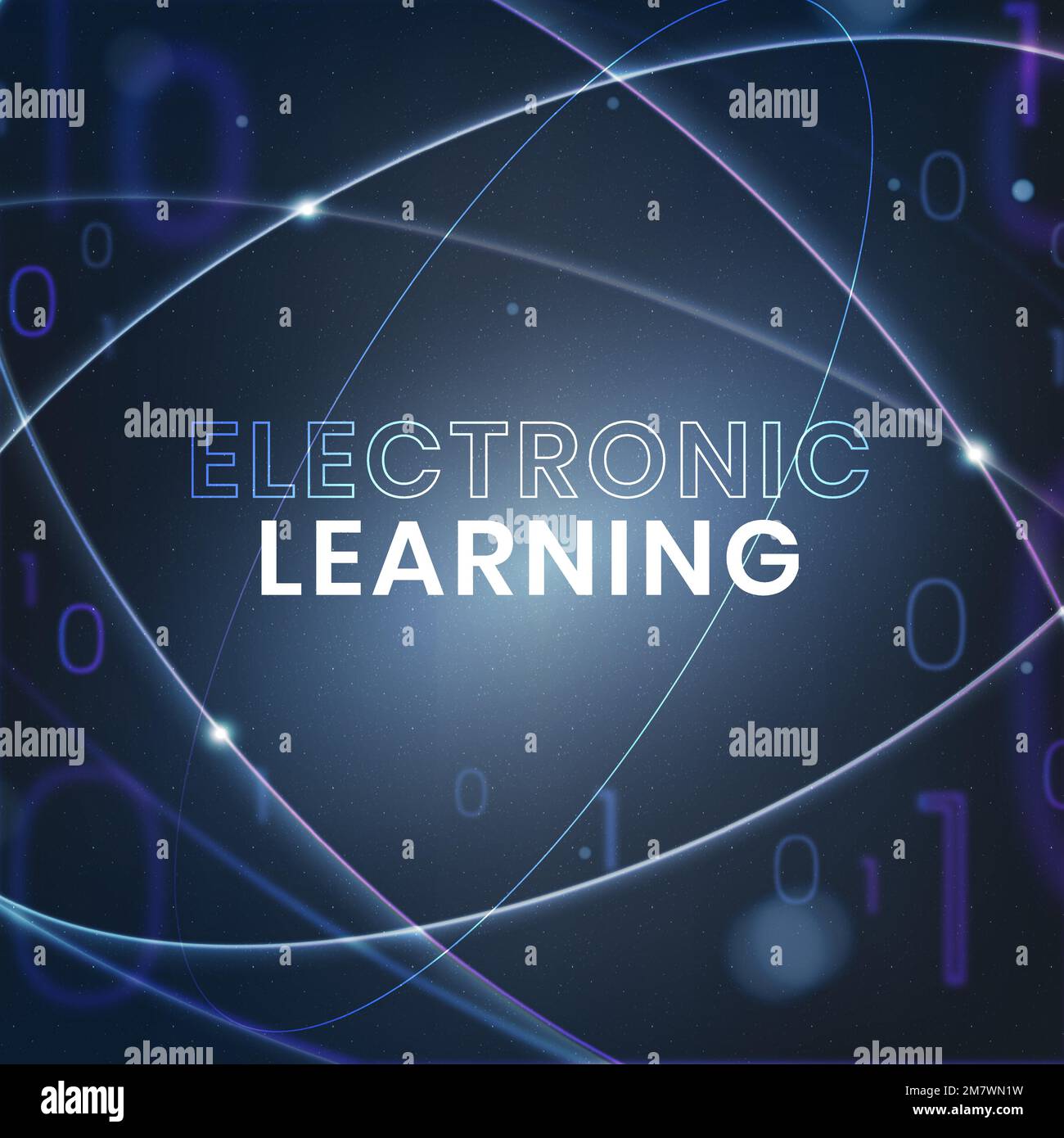 Electronic learning education template vector technology social media ...