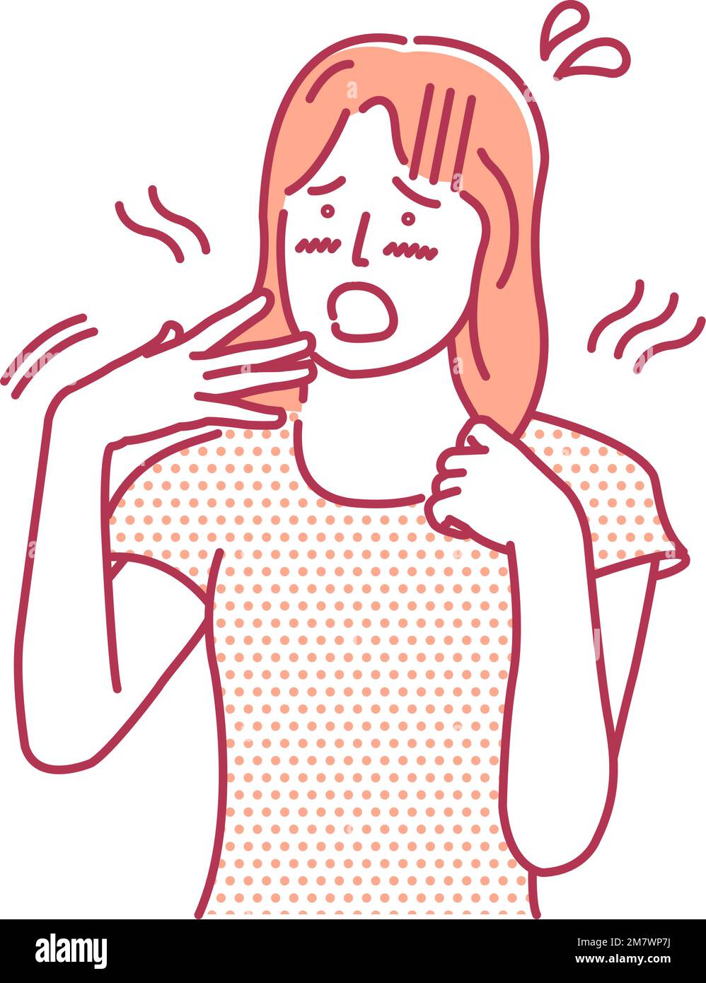 Sunburn woman illustration hi-res stock photography and images - Alamy