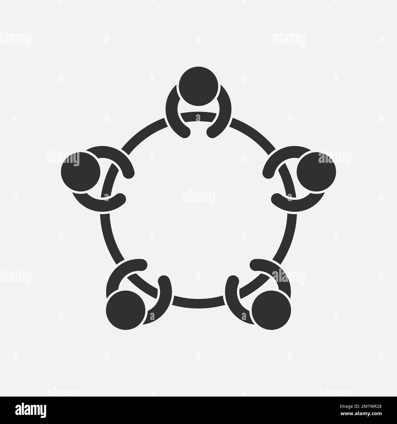 Meeting isolated on white background. Vector illustration. Eps 10 Stock Vector