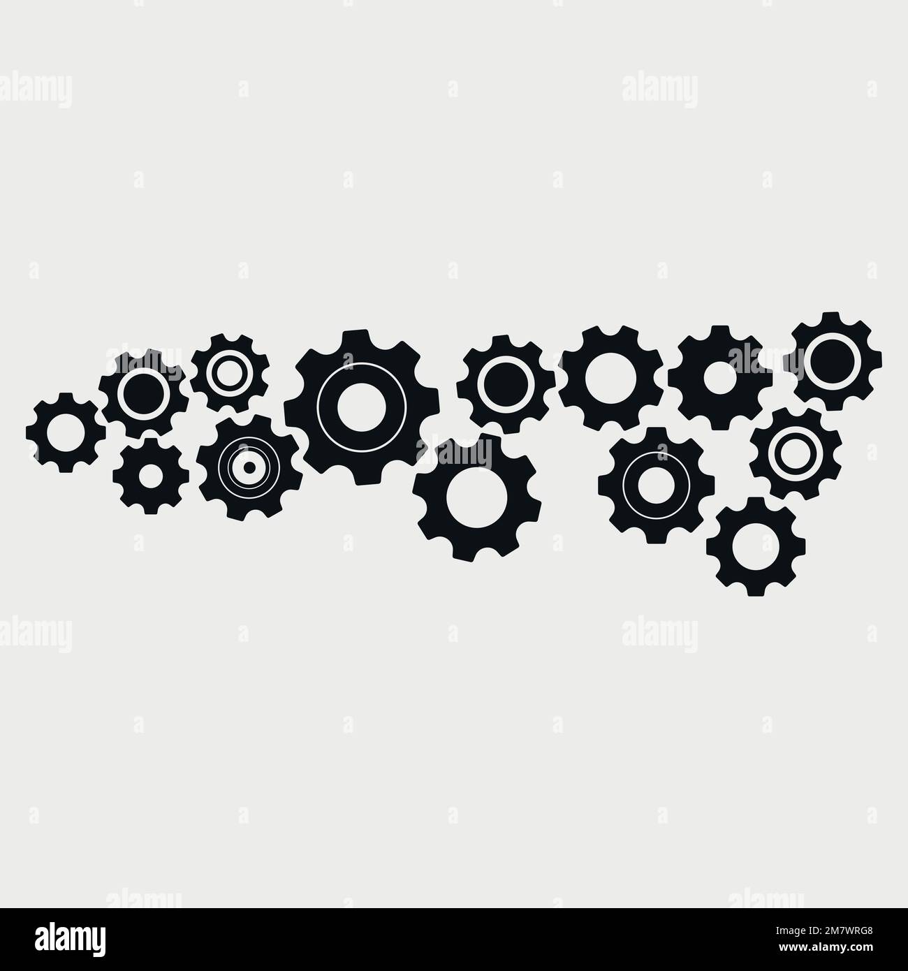 Gears icons on white background. Vector illustration. Eps 10 Stock