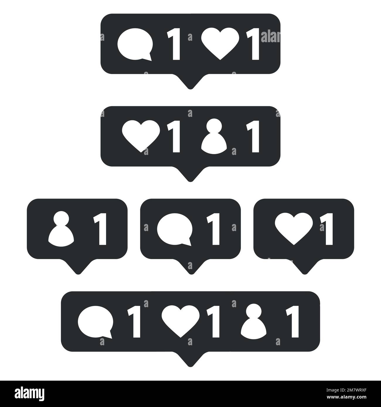 Set of social media icons isolated on white background. Vector ...
