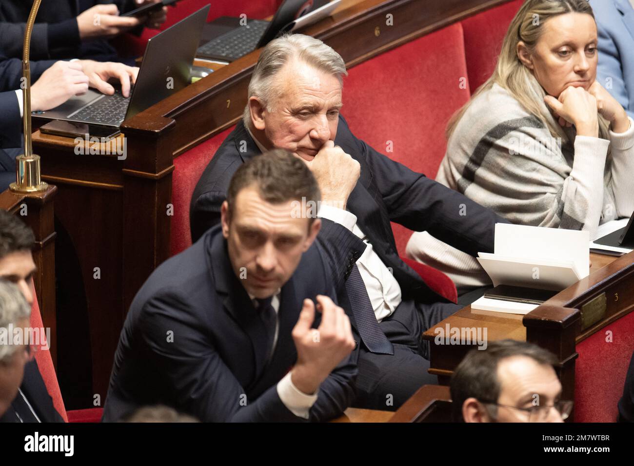 Deputy, Roger Chudeau attends a session of Questions to the Government