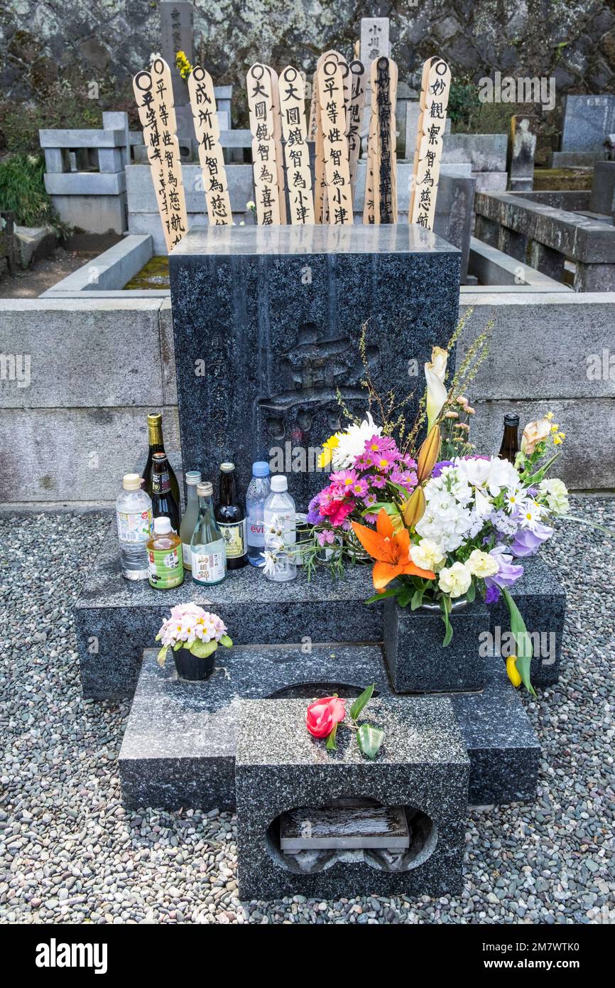 Japan grave site of Japanese film director Yasujiro Ozu (19031963