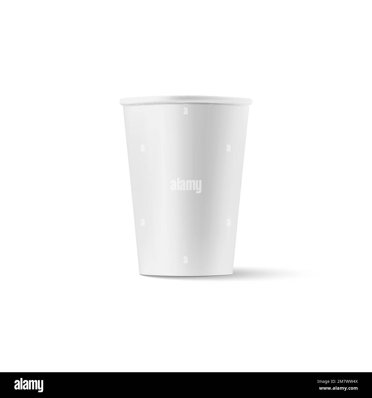 Paper cups isolated on white background. Vector illustration. Eps 10. Stock Vector