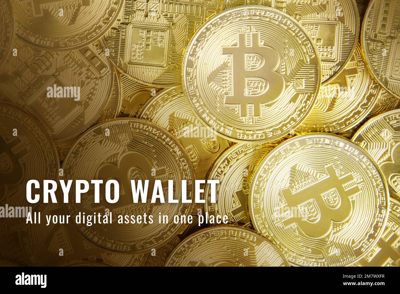 Crypto wallet finance template vector open-source blockchain blog banner Stock Vector