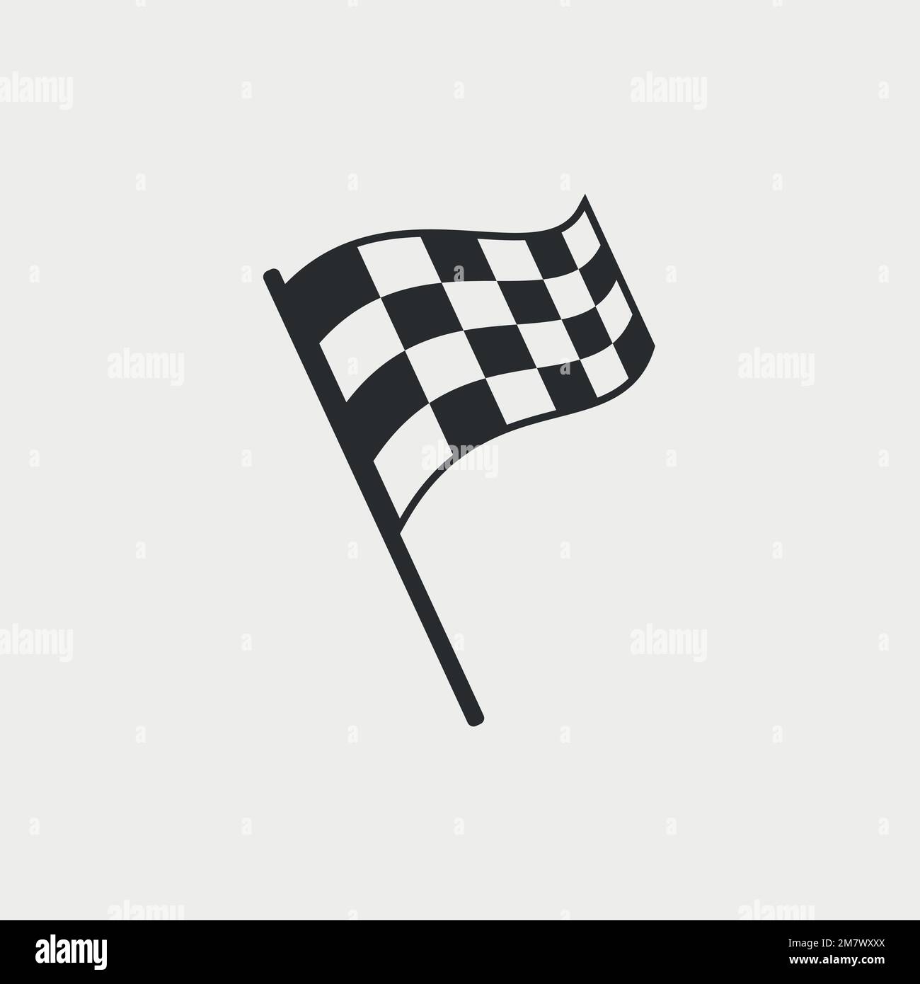 Racing flag isolated on white background. Vector illustration. Eps 10. Stock Vector