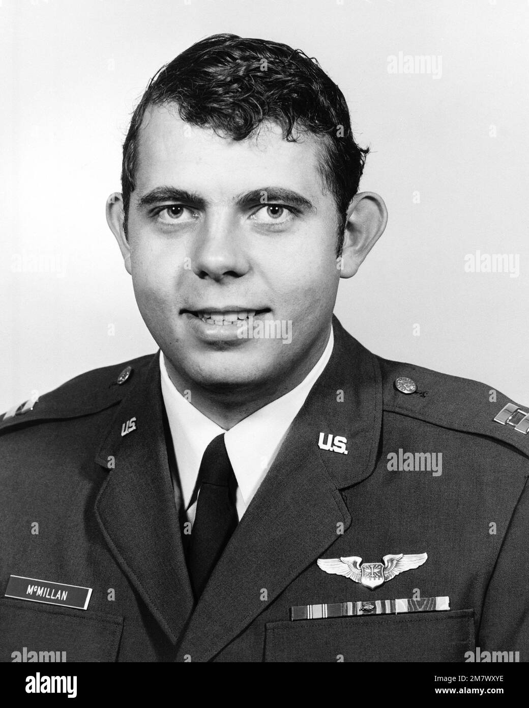 Portrait of Captain Charles Thomas McMillan II, United States Air Force, killed in the attempt to rescue the US hostages from Iran. Country: Unknown Stock Photo