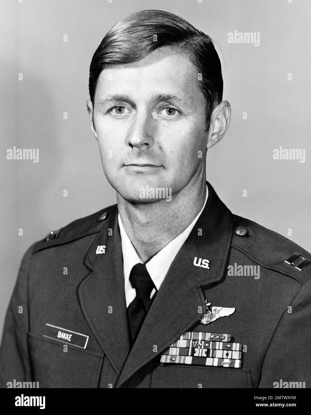 Portrait of Captain Richard Lynn Bakke, United States Air Force, killed in the attempt to rescue the US hostages from Iran. Country: Unknown Stock Photo