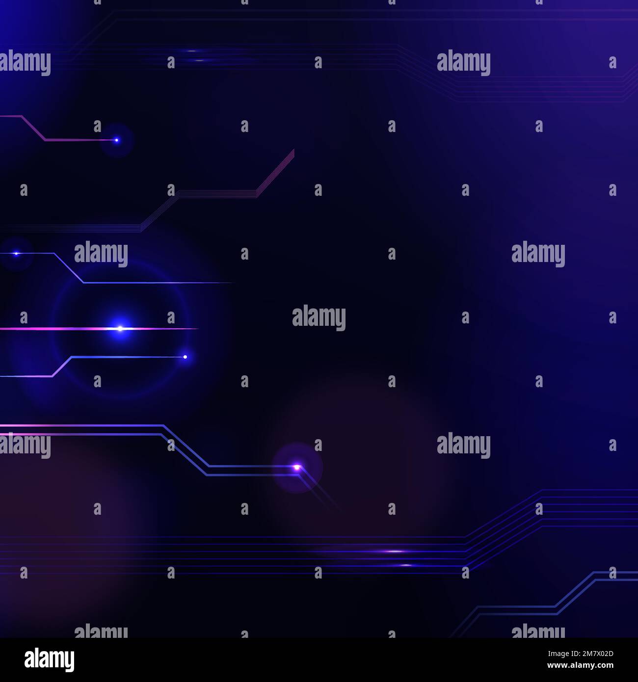 Futuristic networking technology background vector in purple tone Stock ...