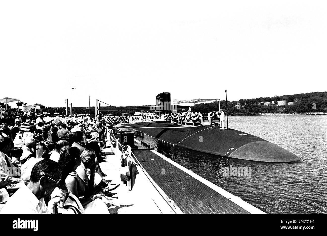A view of the crowd attending the commissioning ceremony for the