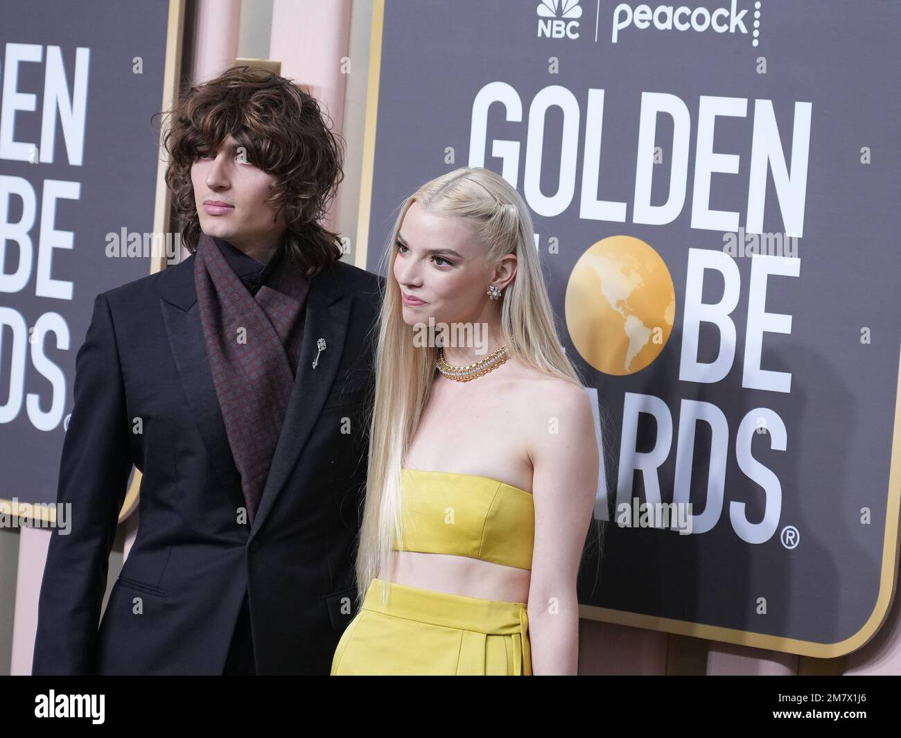 Los Angeles, USA. 10th Jan, 2023. Malcolm McRae and Anya Taylor-Joy arrive at the 80th Annual Golden Globe Awards held at The Beverly Hilton on January 10, 2023 in Los Angeles, CA, USA (Photo by Sthanlee B. Mirador/Sipa USA) Credit: Sipa USA/Alamy Live News Stock Photo