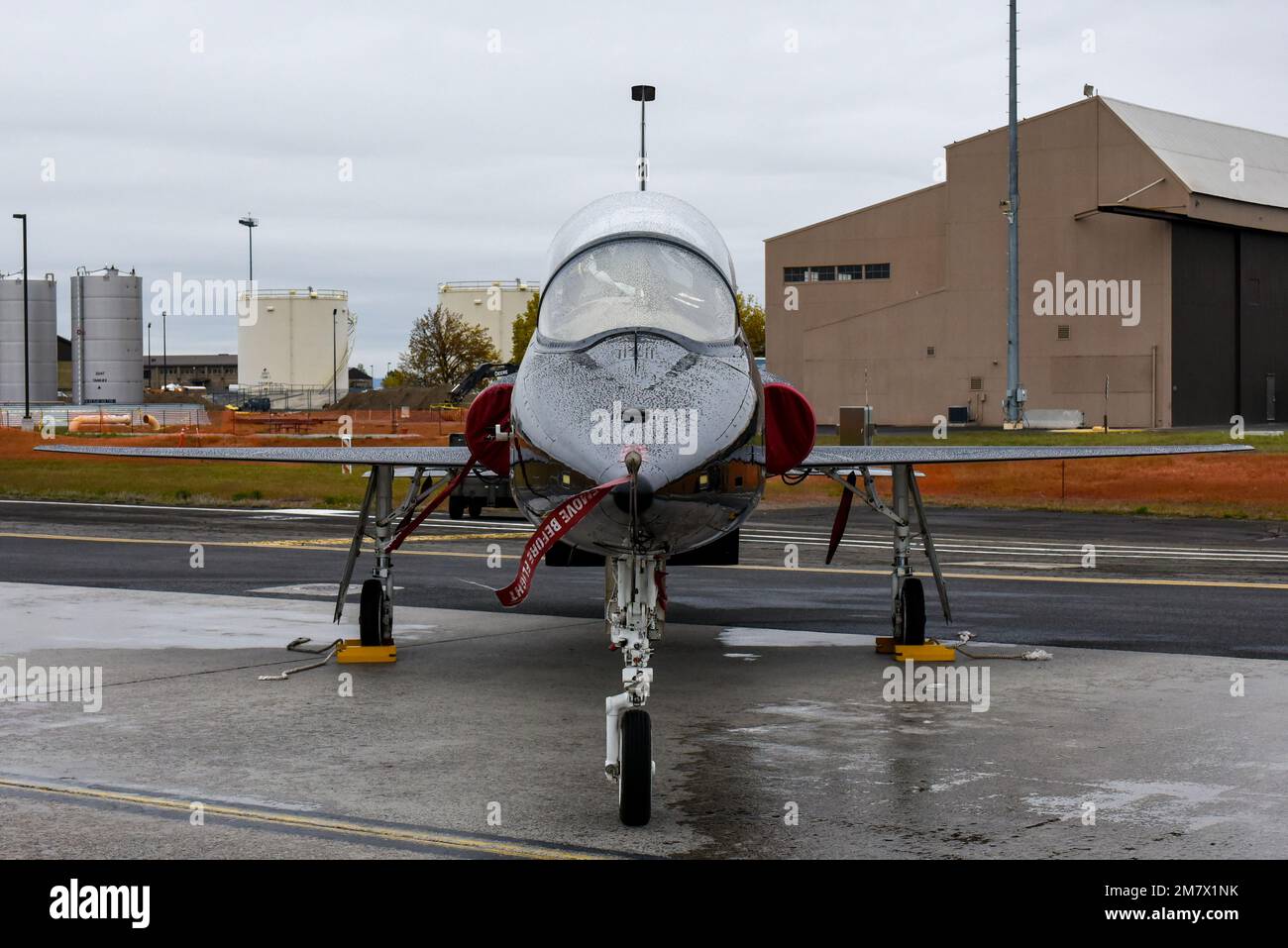 An F16 Fighting Falcon is on display during the Fairchild Skyfest 2022 Airshow at Fairchild Air
