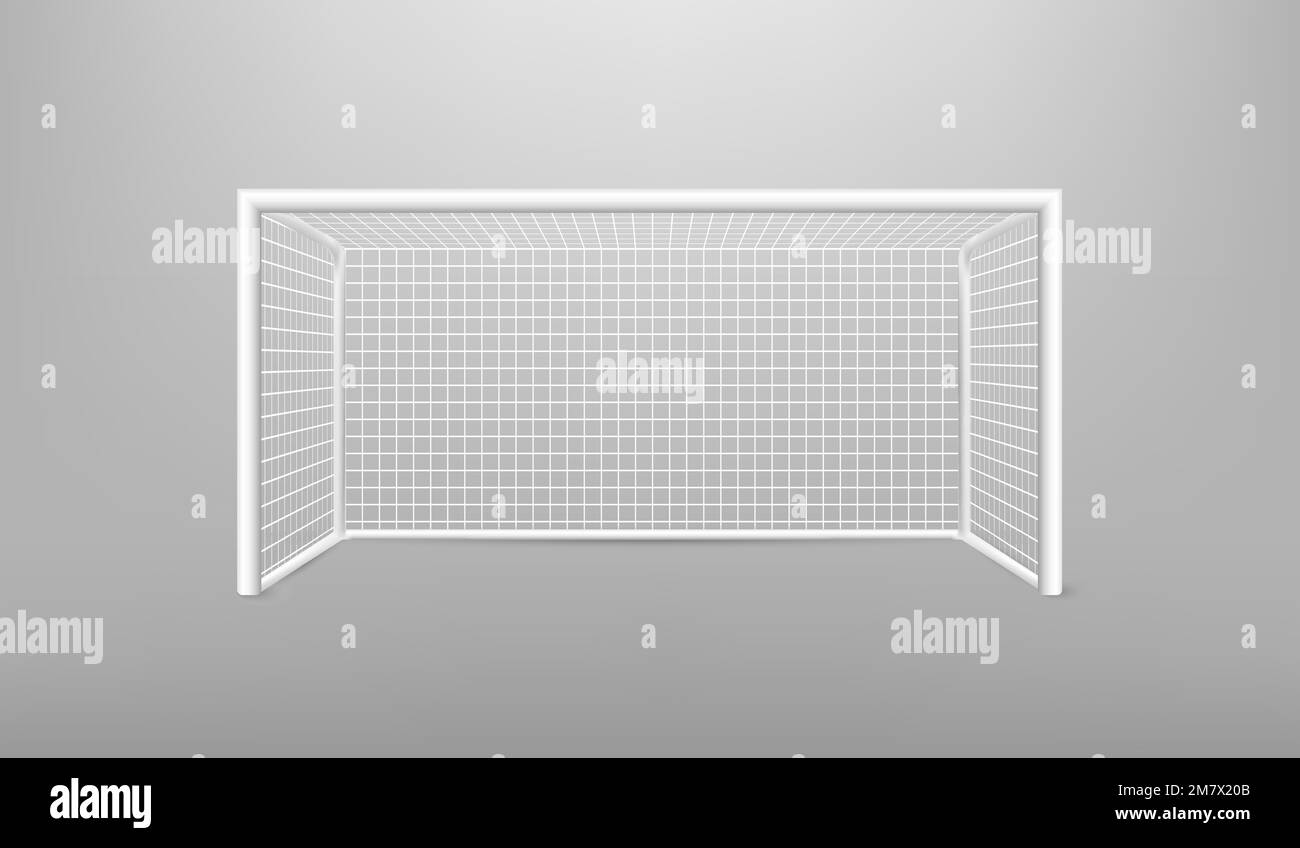 Football soccer goal realistic sports equipment. Football goal with