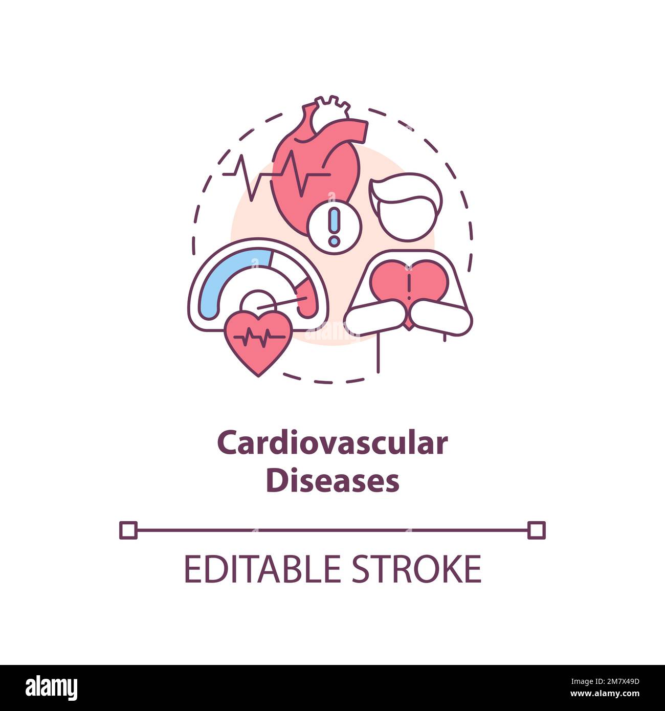 Cardiovascular diseases concept icon Stock Vector Image & Art Alamy
