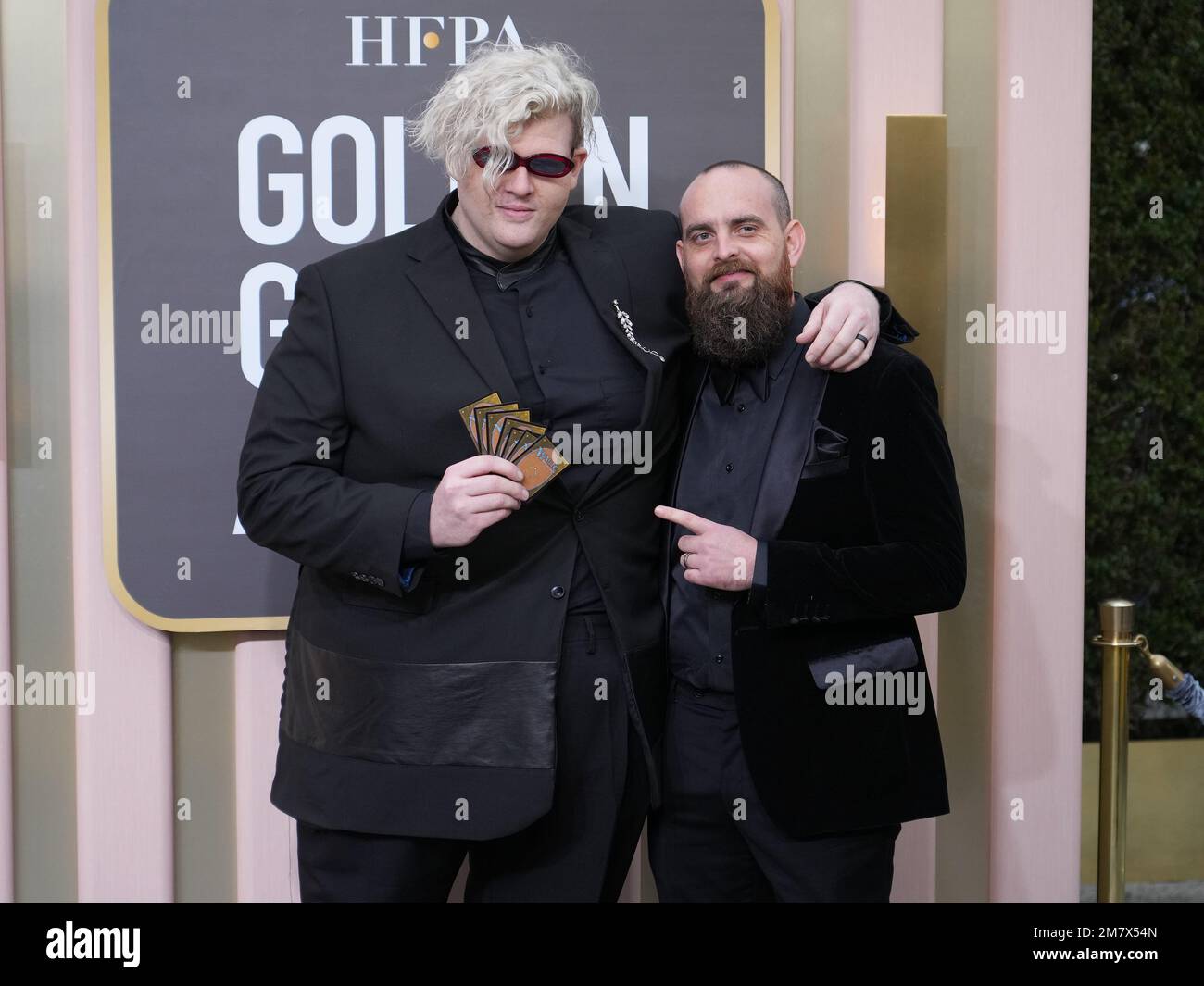 Los Angeles, USA, 10/01/2023, BloodPop and Benjamin Rice arrive at the ...