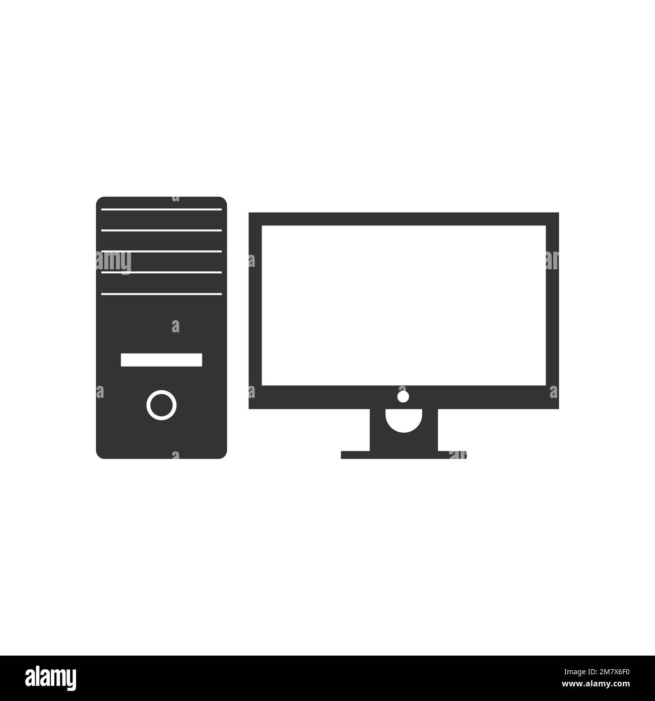 PC/Computer icon. Vector illustration. Eps 10. Stock Vector