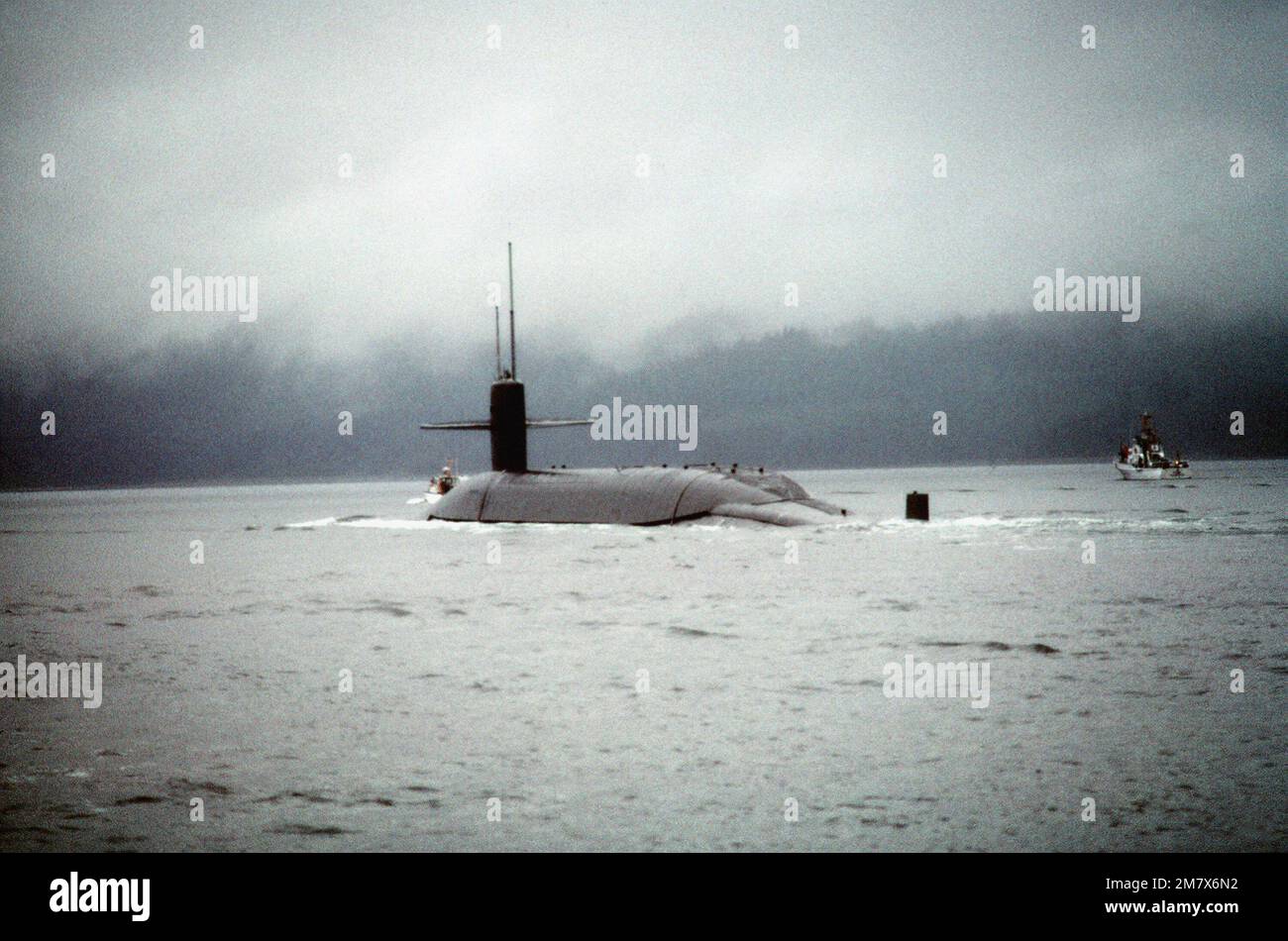 A port quarter view of the nuclearpowered strategic missile submarine