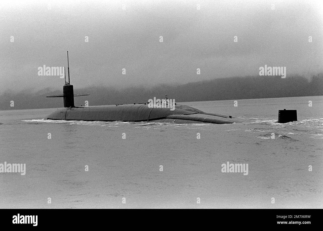 A port quarter view of the nuclearpowered strategic missile submarine