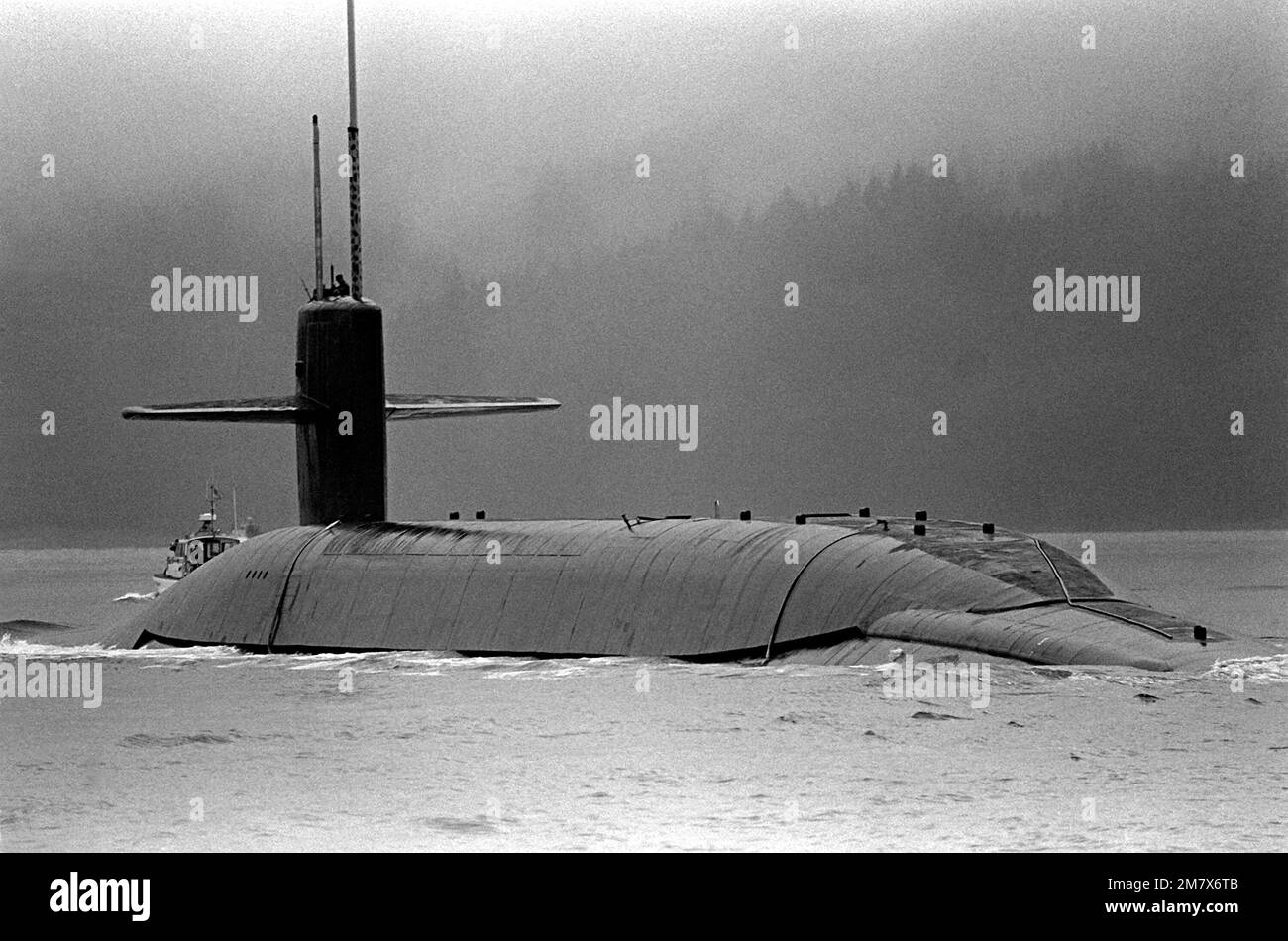 A port quarter view of the nuclearpowered strategic missile submarine