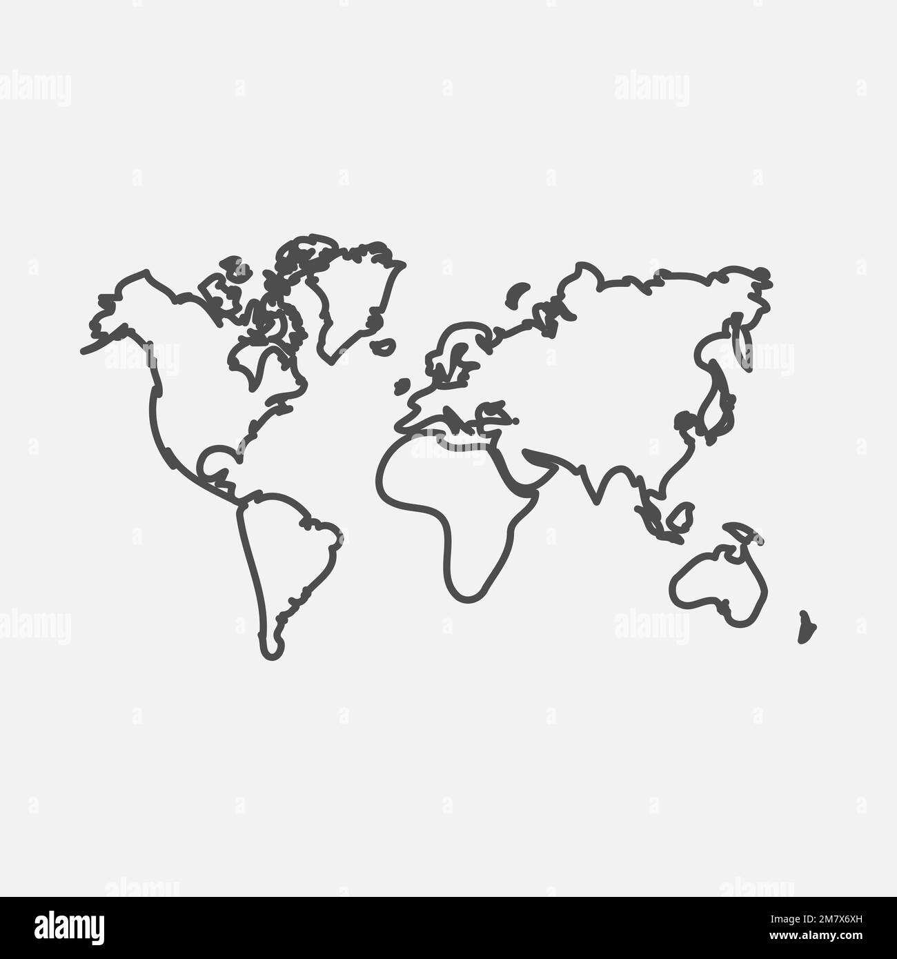 world map map icon. isolated on white background. Vector illustration ...