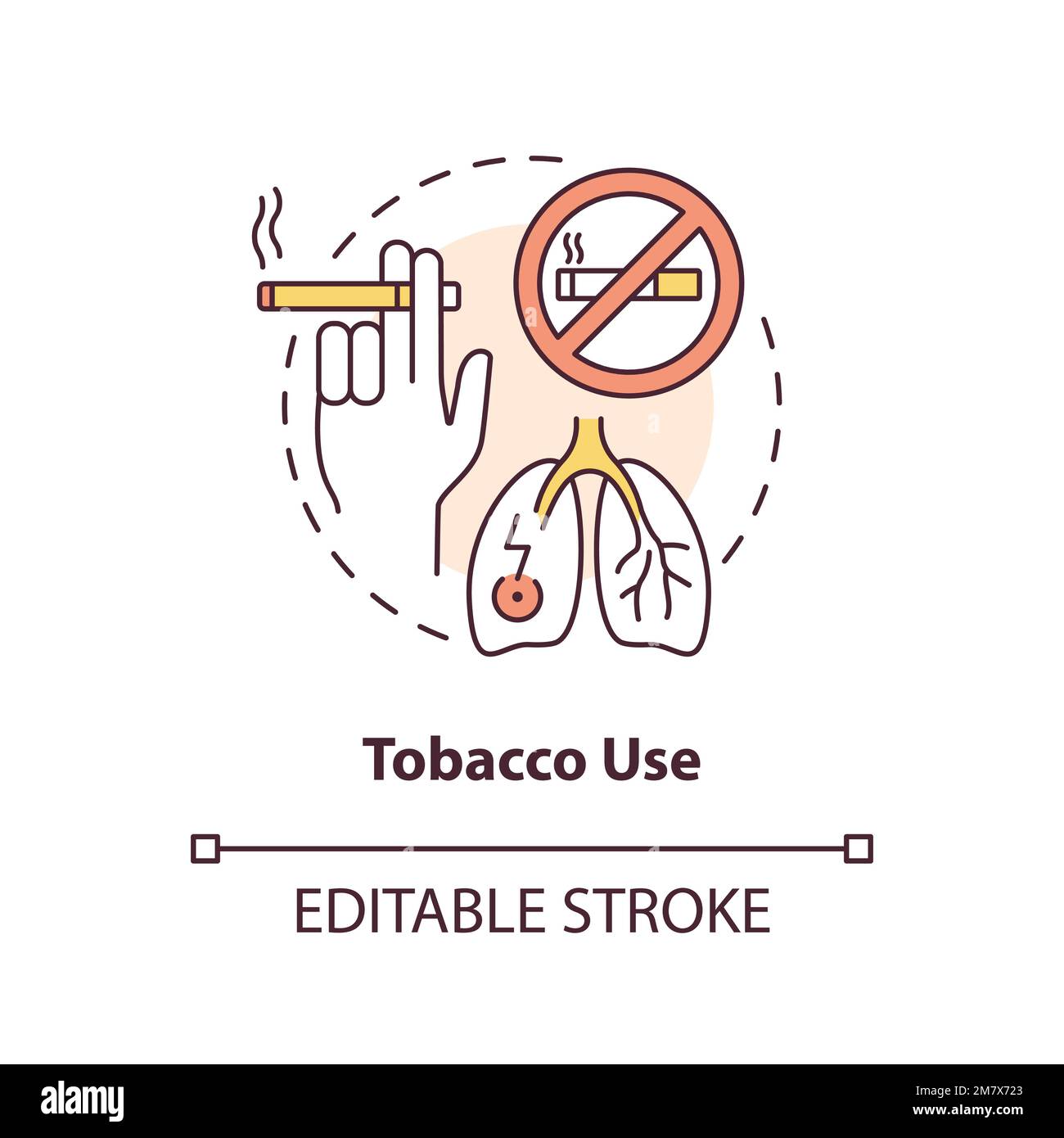 Tobacco use concept icon Stock Vector Image & Art