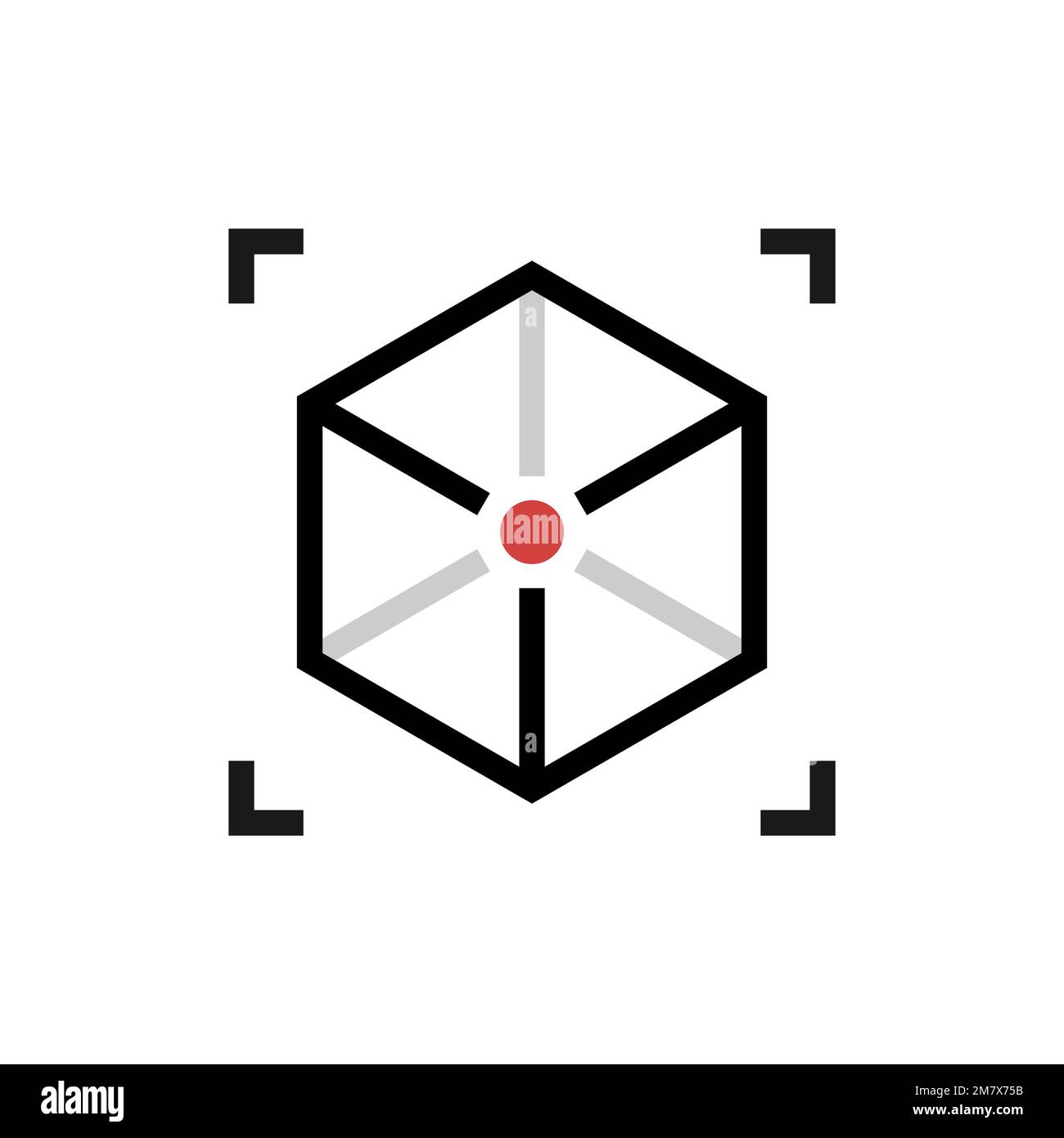 Augmented reality. cube icon isolated on white background. Vector illustration. Eps 10. Stock Vector
