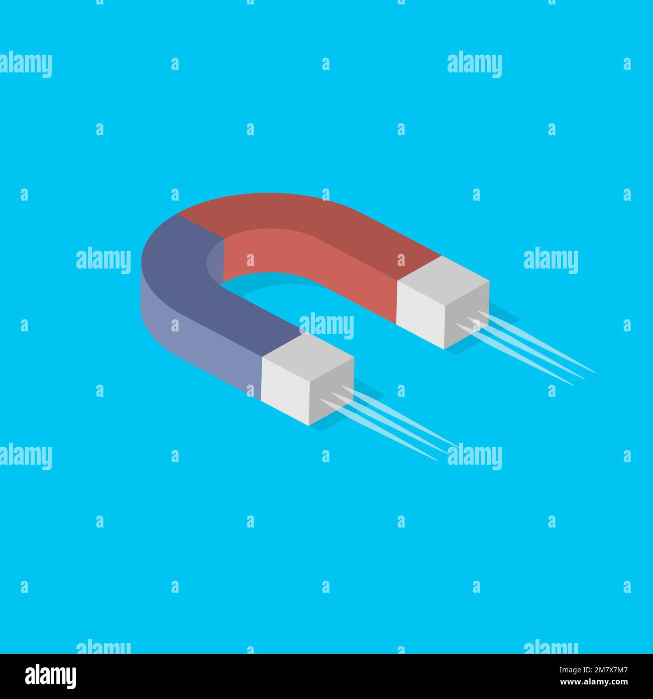 Magnet icon isolated on white background. Vector illustration. Eps 10. Stock Vector
