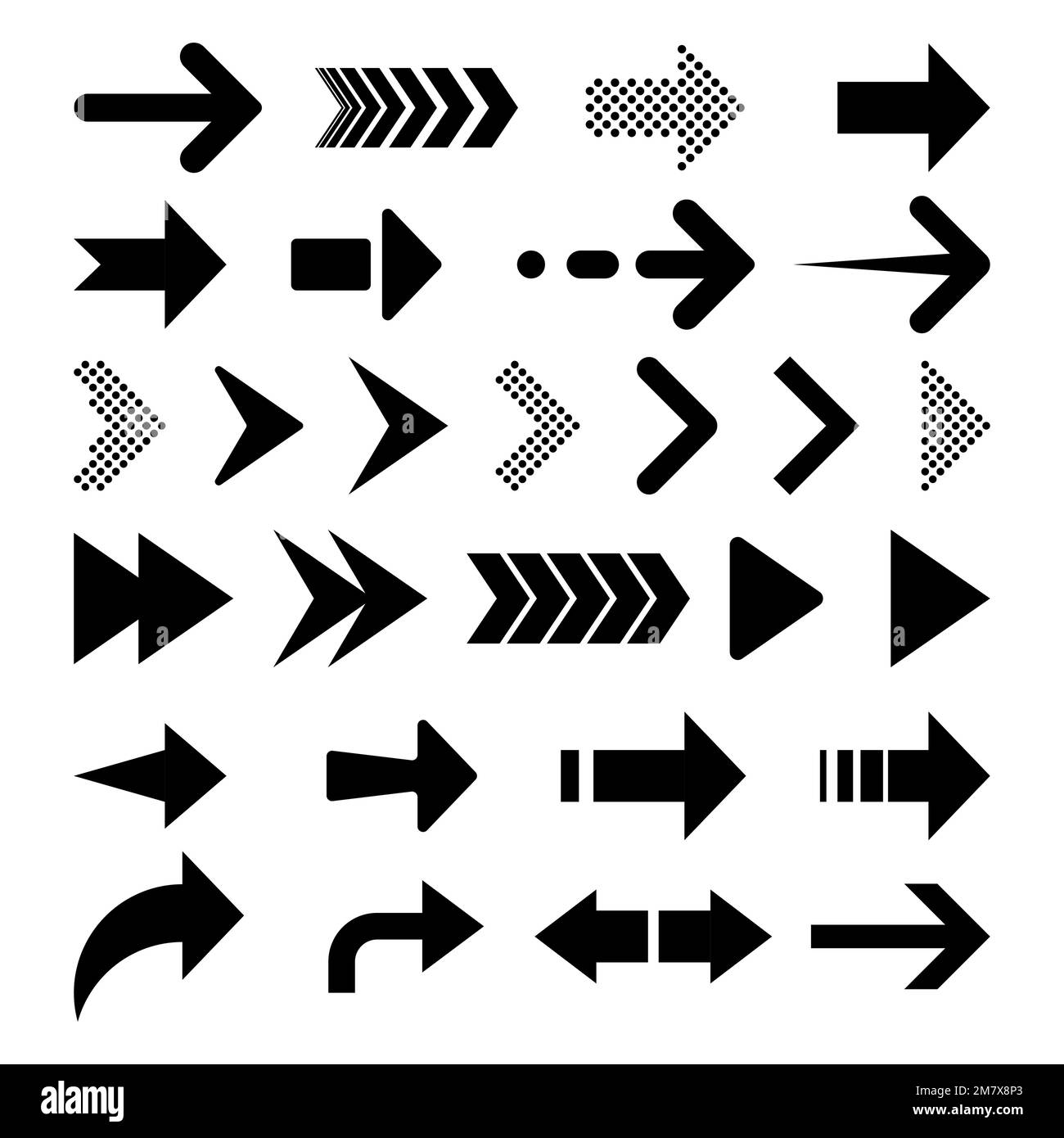Arrow icon. Big set of vector flat arrows. Collection of concept arrows ...